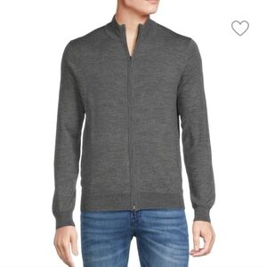 Saks Fifth Avenue Gray Men's Cardigan Sweater